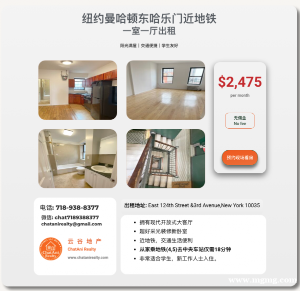 纽约曼哈顿Manhattan_东哈乐门_装修新一室一厅出租 纽约曼哈顿Manhattan_东哈乐门_装修新一室一厅出租